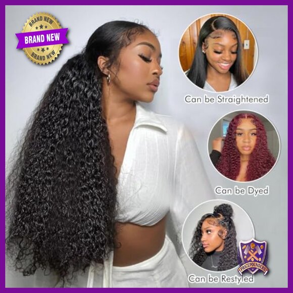 360 Lace Front Wig Human Hair 250% Density Deep Wave Glueless Drawstring